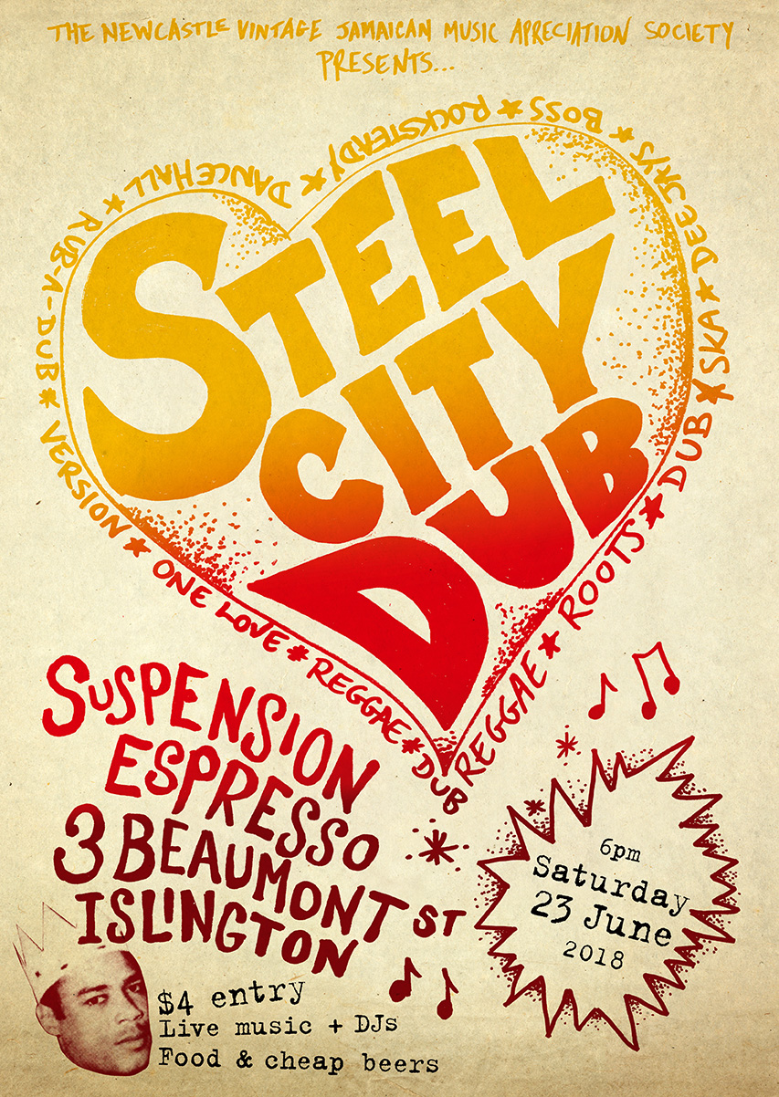 Poster for STEEL CITY DUB POSTER cream v2