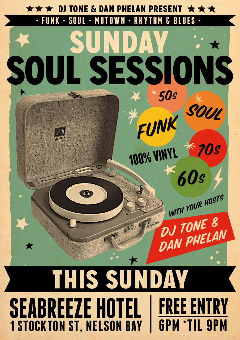 Poster for Sunday Soul Sessions Nelson Bay